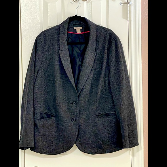 H&M plaid print blazer
